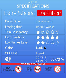 STACY LASH Extra Strong Evolution Eyelash Extension Glue 5ml application scene