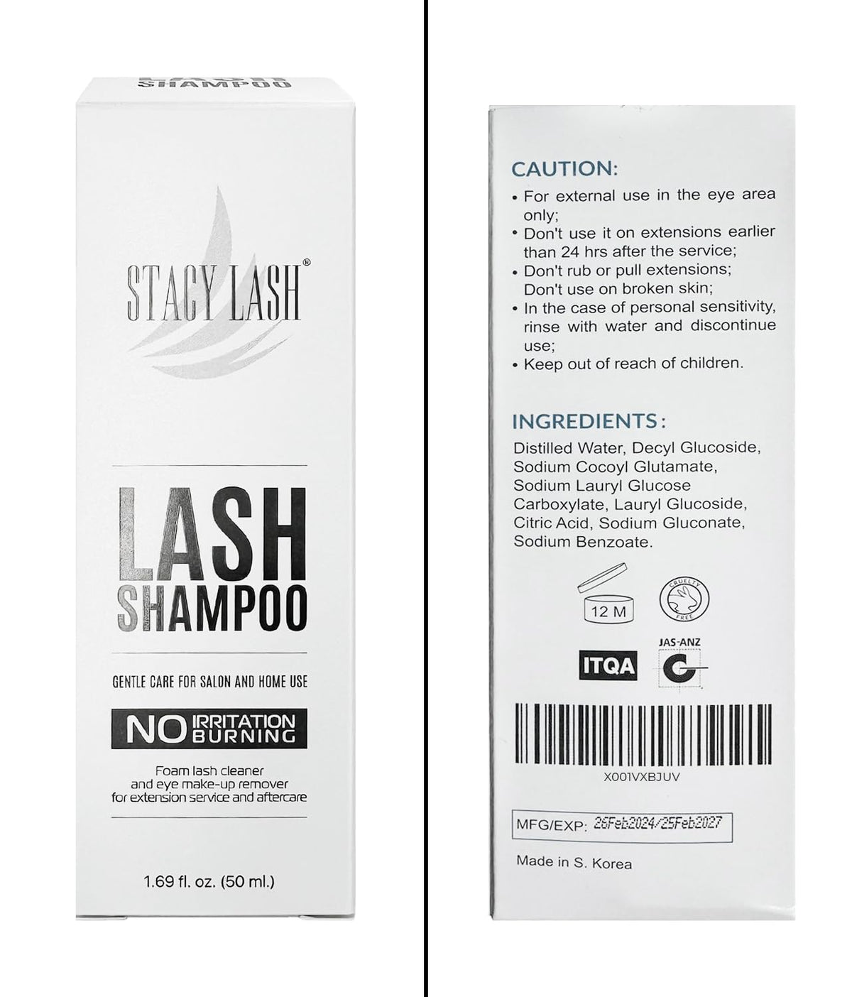 STACY LASH Eyelash Extension Shampoo usage demonstration