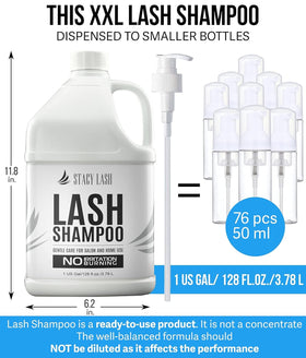 STACY LASH Eyelash Shampoo 1 Gal side view