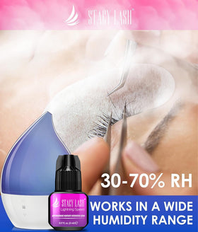 STACY LASH Lightning Speed Eyelash Extension Glue on a work table