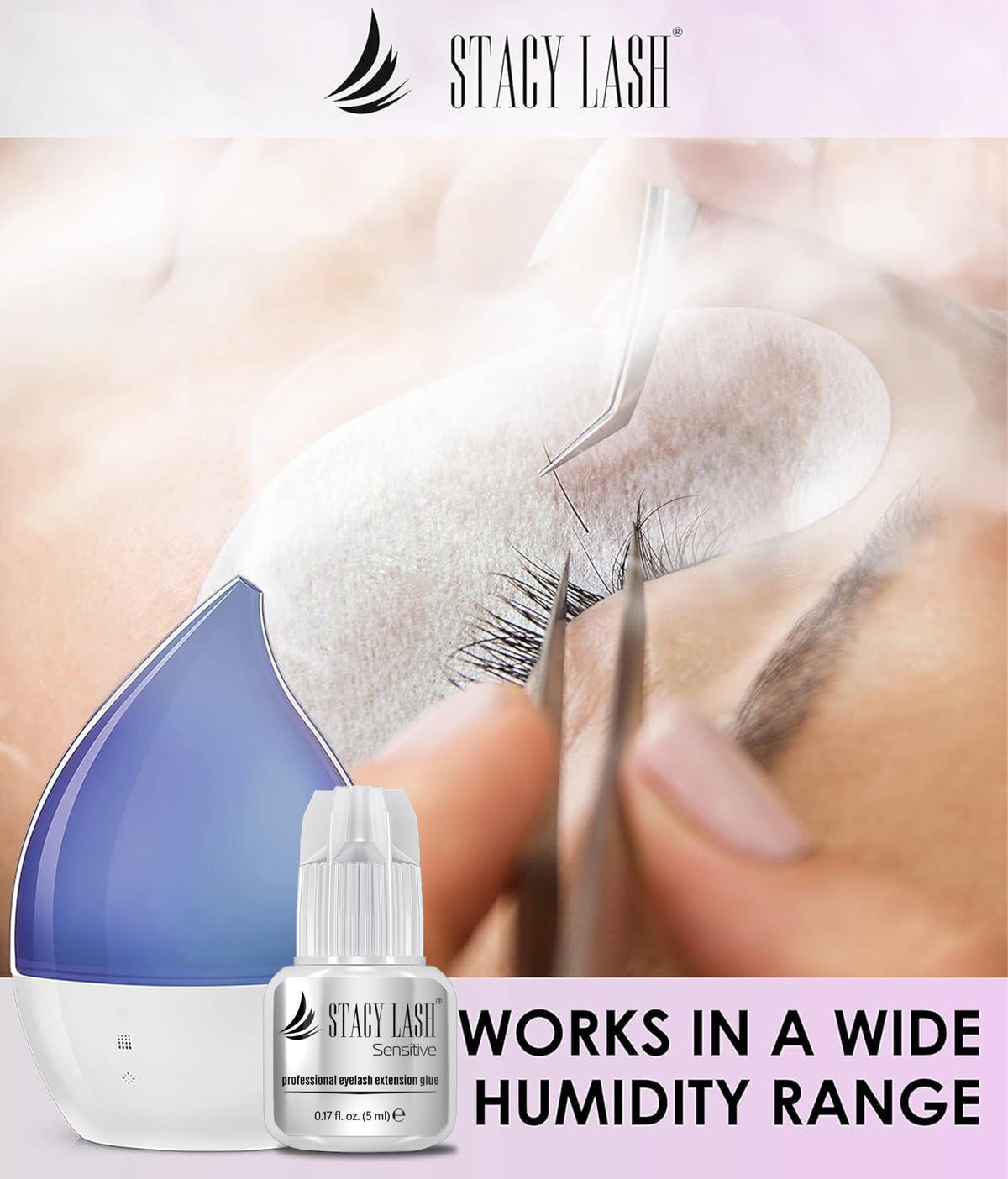 STACY LASH Sensitive Eyelash Extension Glue side view