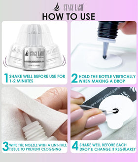 STACY LASH Sensitive Eyelash Extension Glue with tools