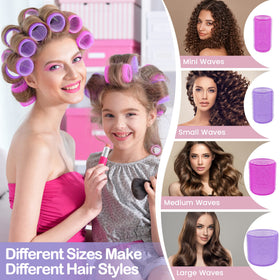 Stainless steel clips included in ELASO hair rollers set