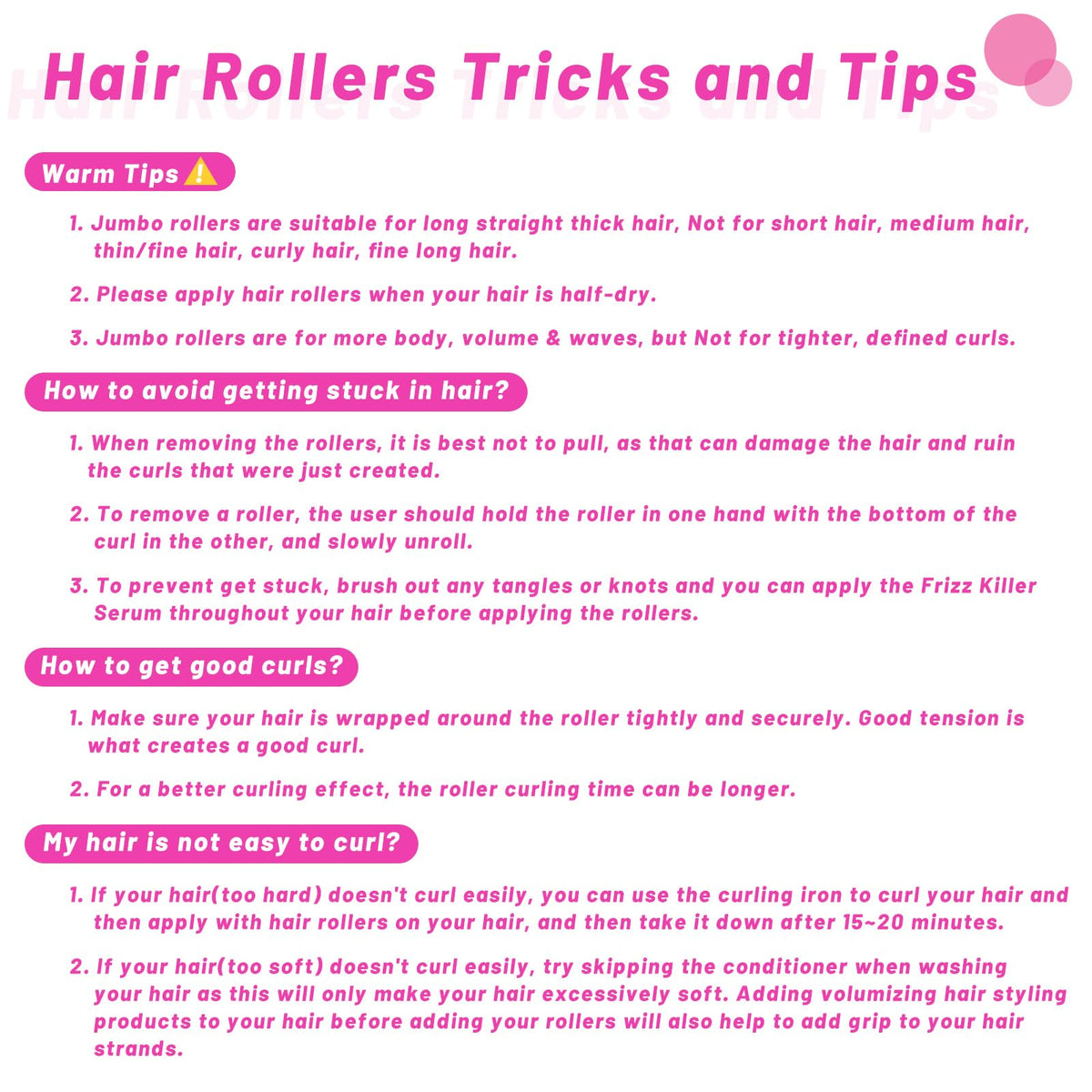 Stainless steel duckbill clips included with hair rollers