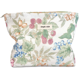 STARDW Floral Makeup Bag Berry front view