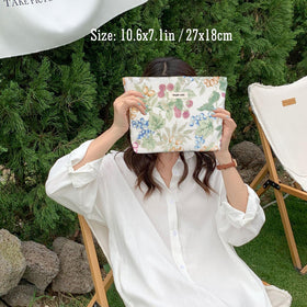 STARDW Floral Makeup Bag Berry lifestyle scene