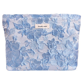 STARDW Floral Makeup Bag front view with embossed flowers