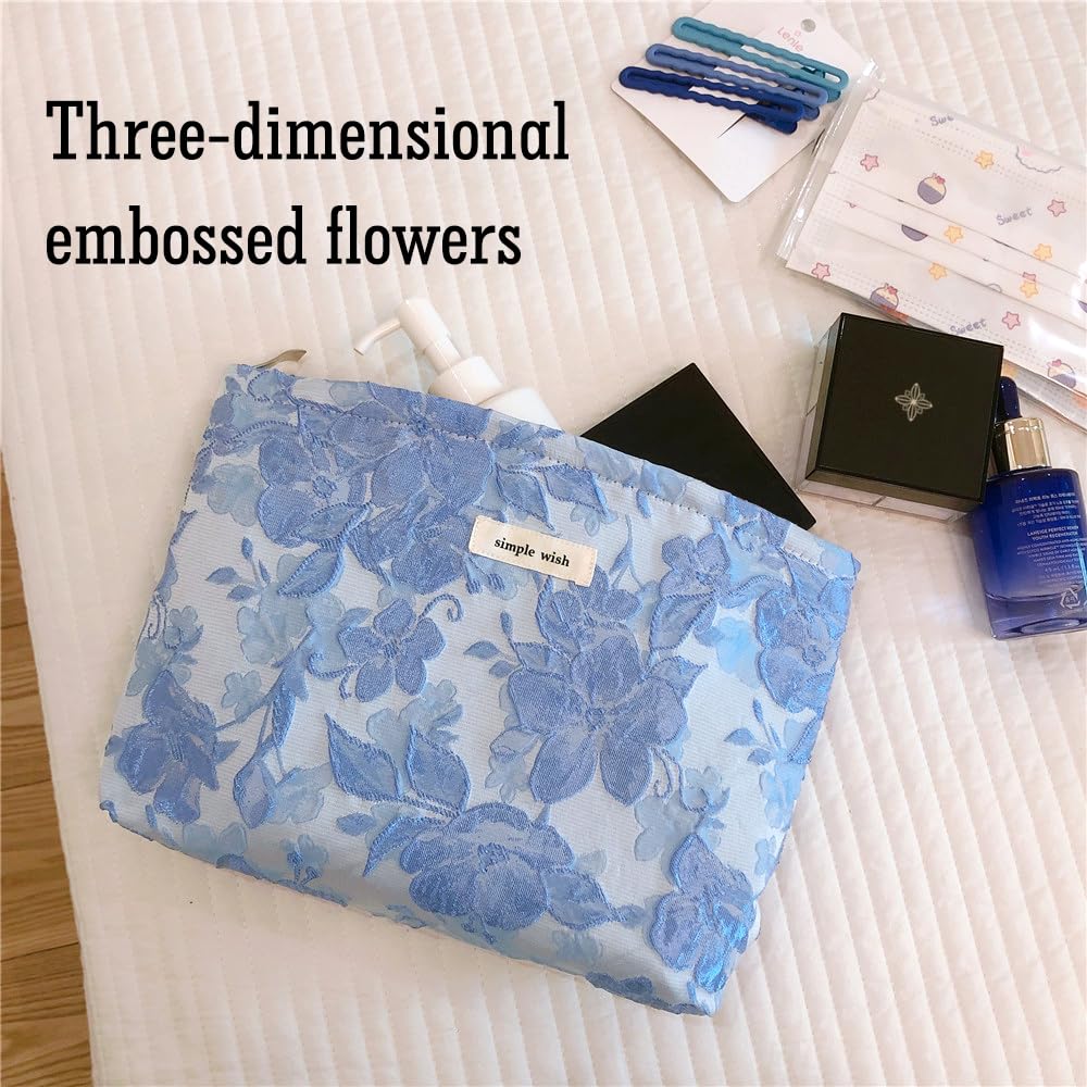 STARDW Floral Makeup Bag interior showing spacious storage