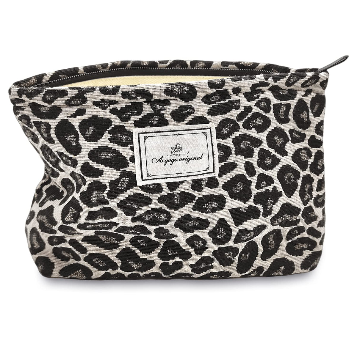 STARDW Leopard Makeup Bag front view with unique pattern