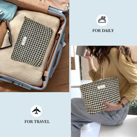 STARDW Travel Makeup Bag Organizer in a stylish handbag