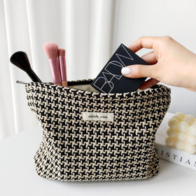 STARDW Travel Makeup Bag Organizer showcasing vibrant prints and embroidery
