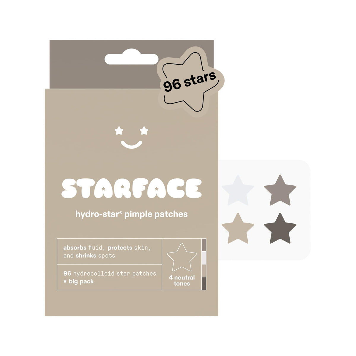 Starface Hydro-Star hydrocolloid pimple patch front view with star shape