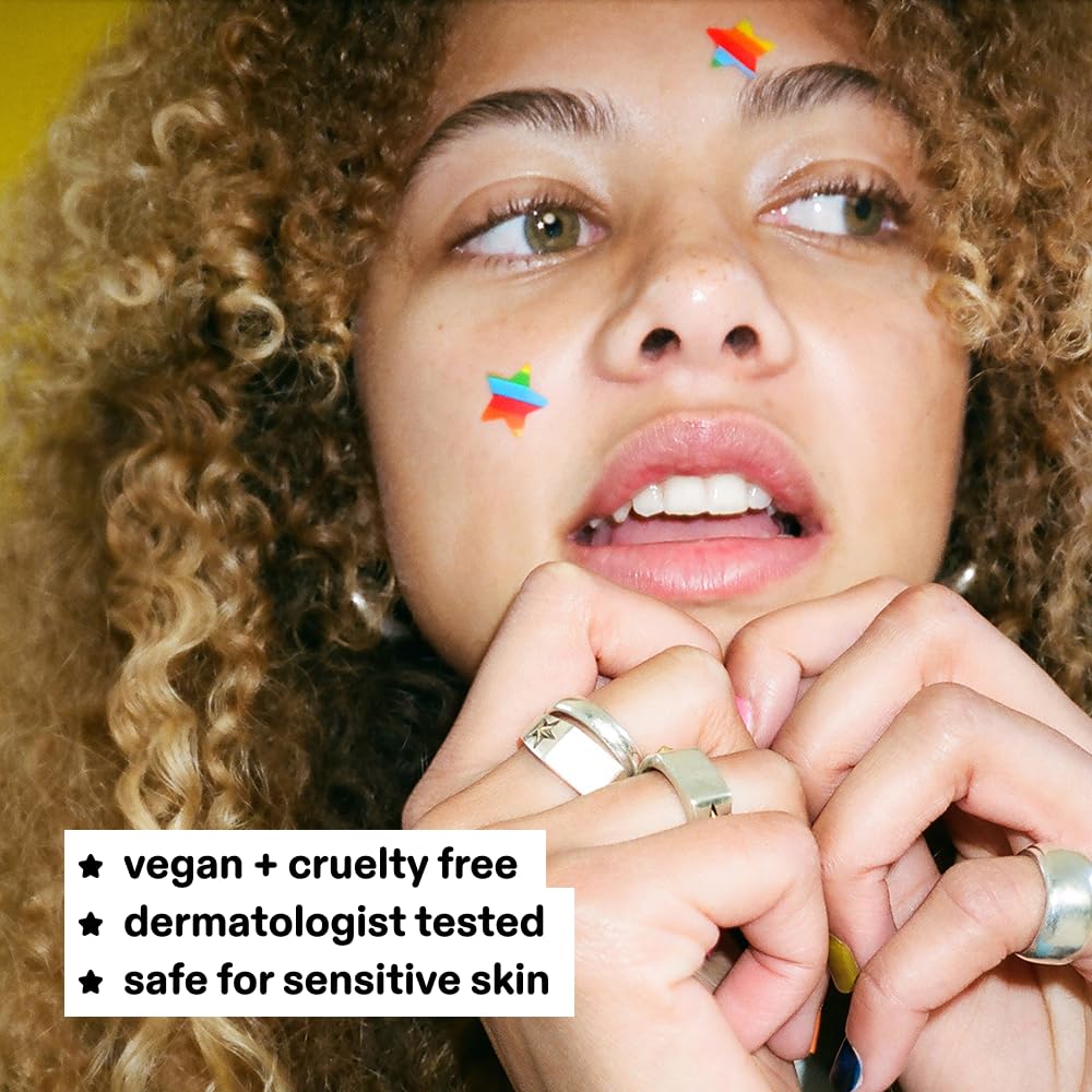 Starface Hydrocolloid Pimple Patches with rainbow background