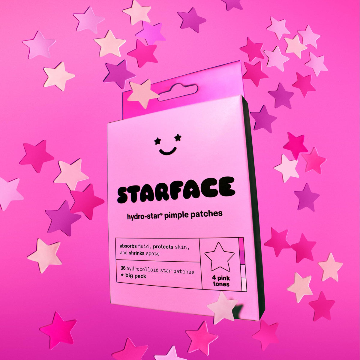 Starface HydroStar patches displayed on a skincare shelf