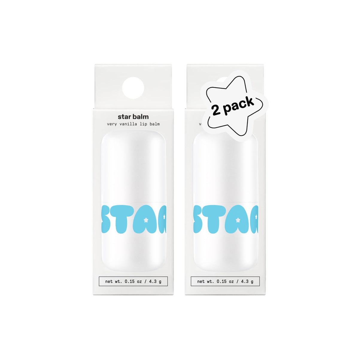 Starface Star Balm® Very Vanilla lip balm front view
