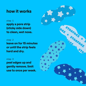 Starface Star Strips application on clean skin