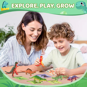 STARYAR Dinosaur Egg Bath Bombs set displayed with toys