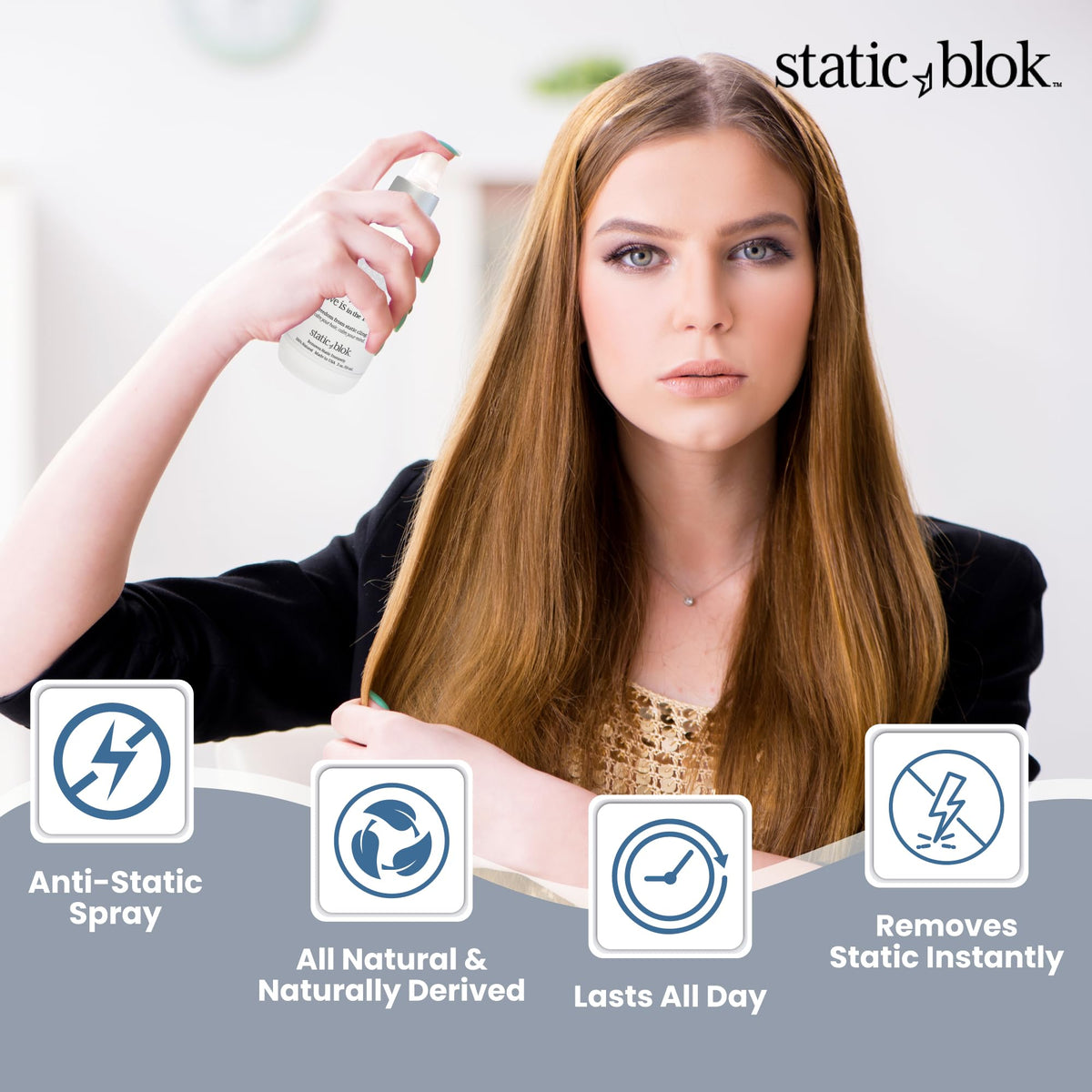 Static Blok Anti-Static Spray 2oz side view