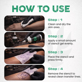 Stencil Stuff Tattoo Stencil Transfer Gel with tattoo equipment