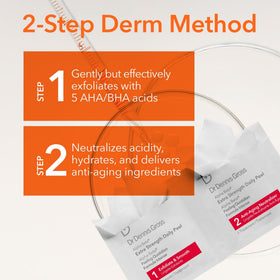 Step 1 of Dr Dennis Gross Alpha Beta Peel application on skin