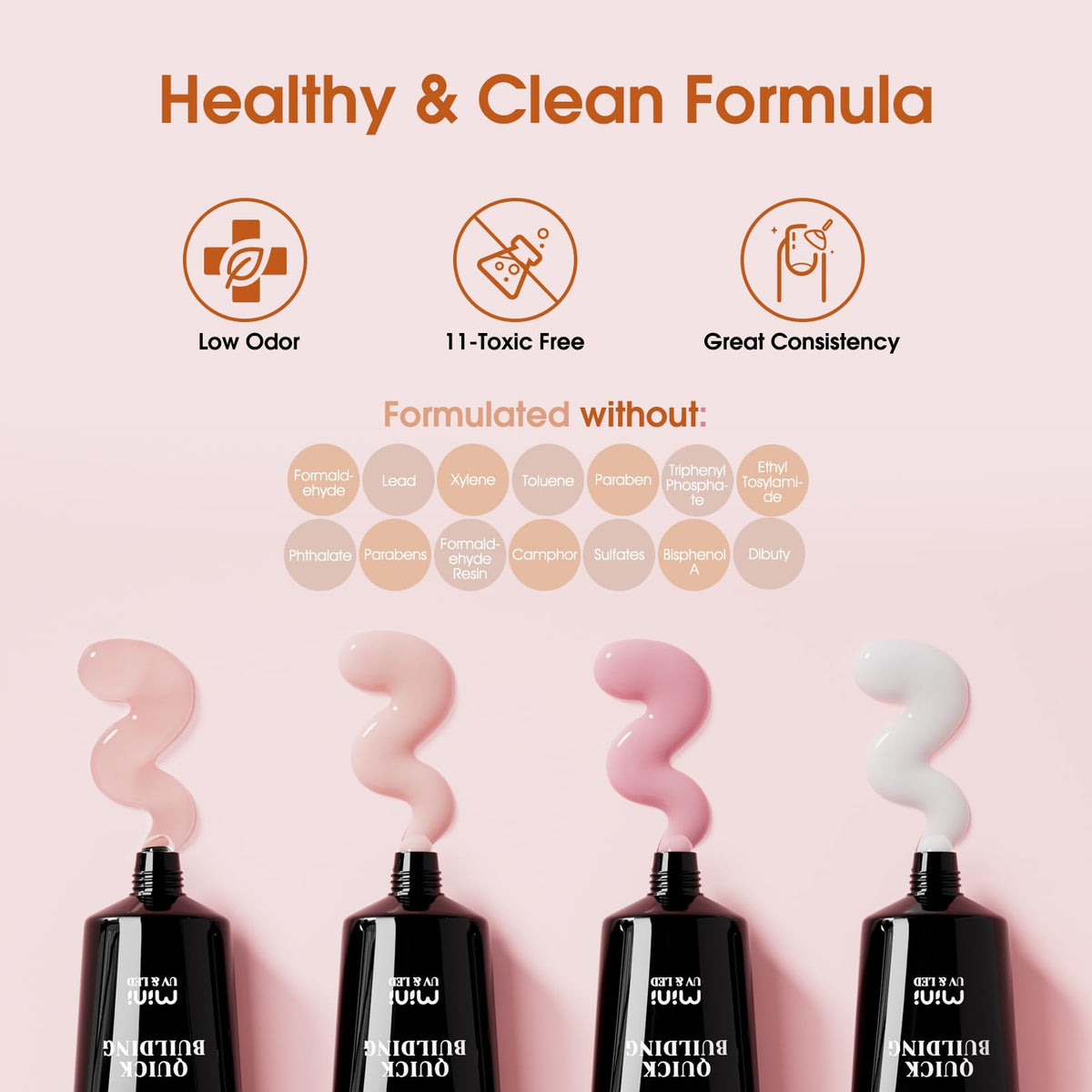 Step-by-step instructions for ROSALIND nail gel application