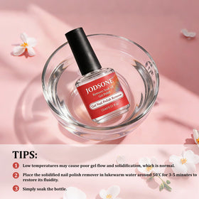 Step-by-step process of using JODSONE nail polish remover