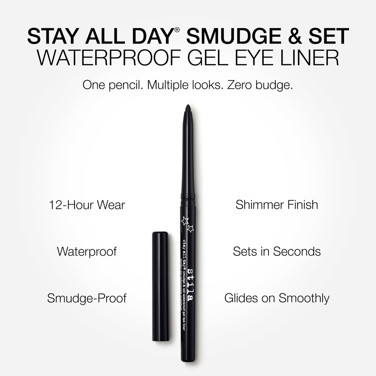 stila eyeliner applied on a model's eye