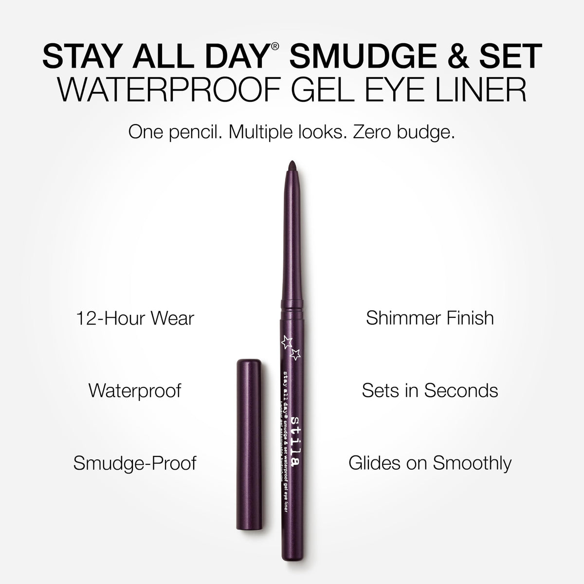 stila Gel Eyeliner Plumfull swatch on skin