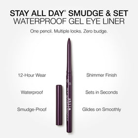 stila Gel Eyeliner Plumfull swatch on skin