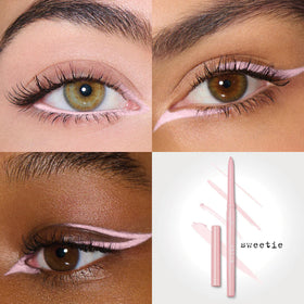 stila gel eyeliner Sweetie on a model's eye