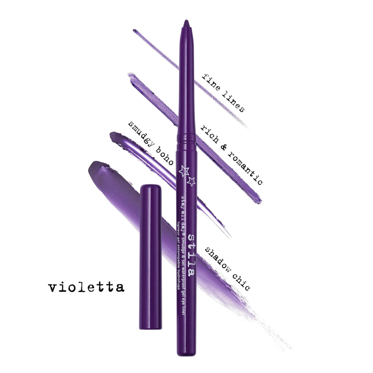 stila Gel Eyeliner Violetta swatch on skin