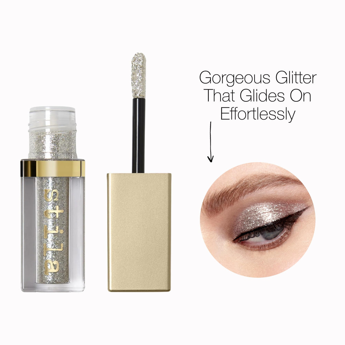 stila Glitter And Glow Liquid Eye Shadow swatch on skin