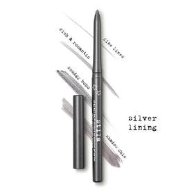 stila Stay All Day Gel Eyeliner Silver Lining swatch on skin