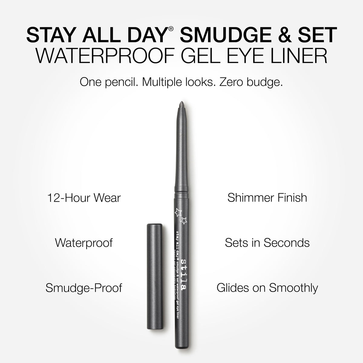 stila Stay All Day Gel Eyeliner Silver Lining tip close-up