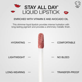 stila Stay All Day Liquid Lipstick Miele Shimmer with packaging