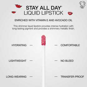 stila Stay All Day Shimmer Liquid Lipstick close-up of doe-foot applicator