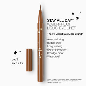 stila Stay All Day Waterproof Liquid Eye Liner Café au Lait tip close-up
