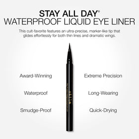 stila Waterproof Liquid Eye Liner applied on eyelid