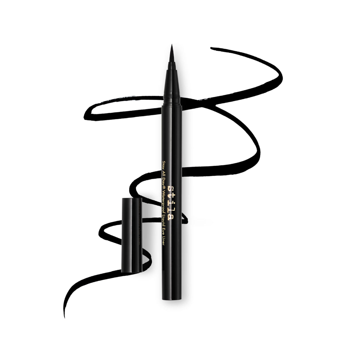 stila Waterproof Liquid Eye Liner front view with fine brush tip