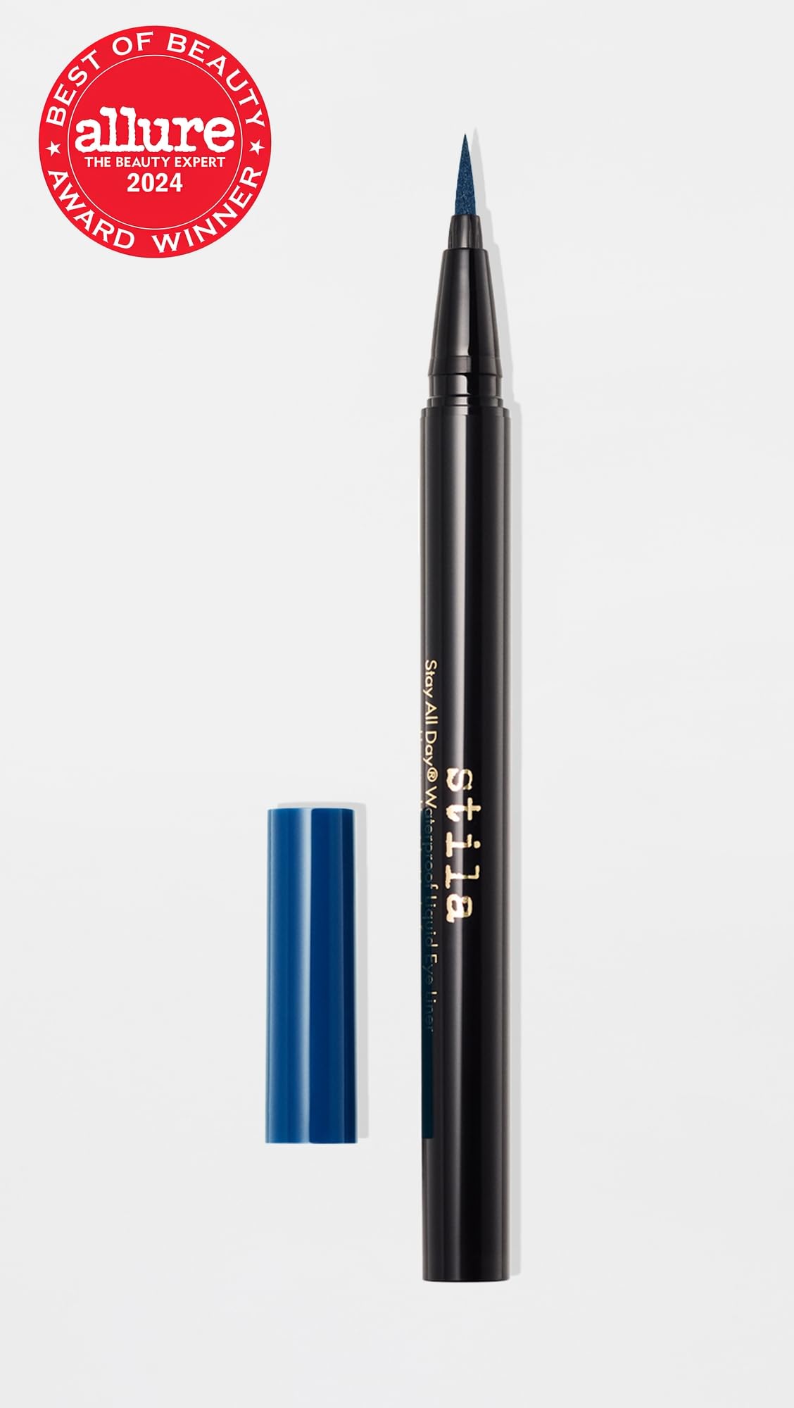 stila Waterproof Liquid Eyeliner Marine cap and applicator