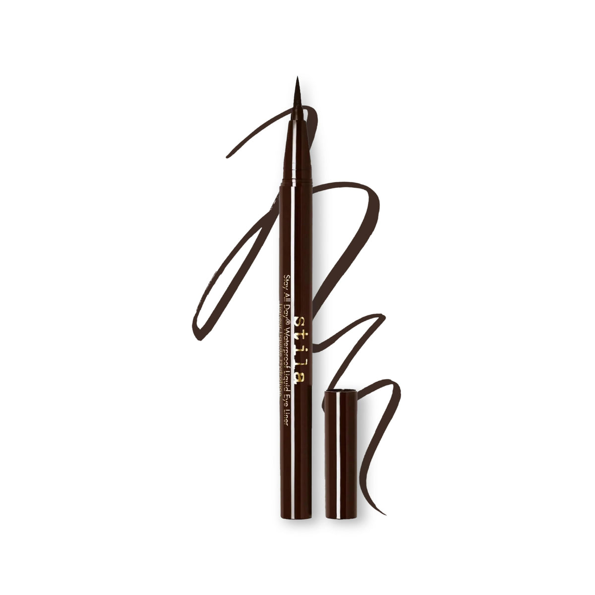 stila Waterproof Liquid Eyeliner Stay All Day Dark Brown front view