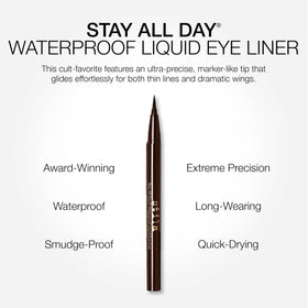 stila Waterproof Liquid Eyeliner Stay All Day Dark Brown in hand