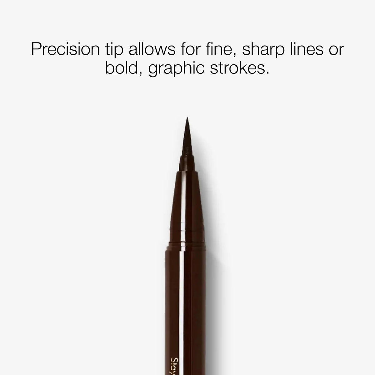 stila Waterproof Liquid Eyeliner Stay All Day Dark Brown tip close-up