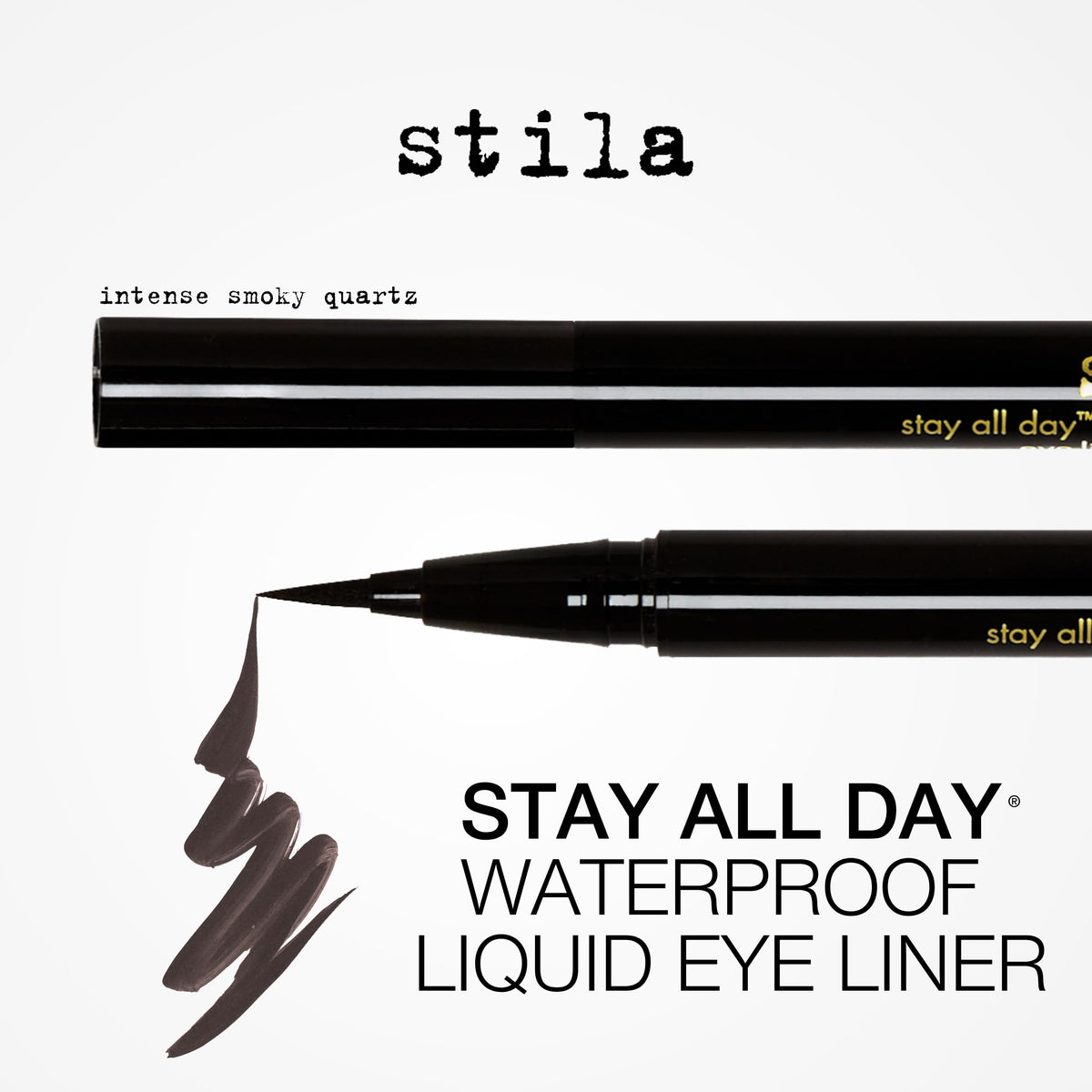 stila Waterproof Liquid Eyeliner Stay All Day in Intense Smoky Quartz side view