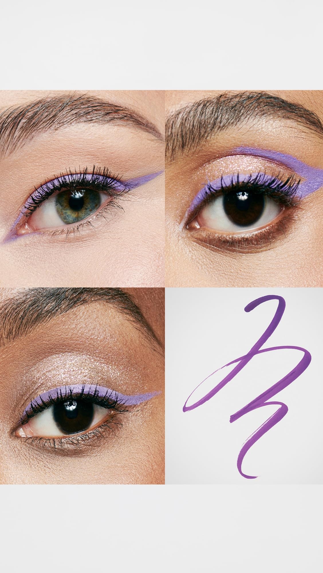 stila Waterproof Liquid Eyeliner Violet Haze in makeup setup