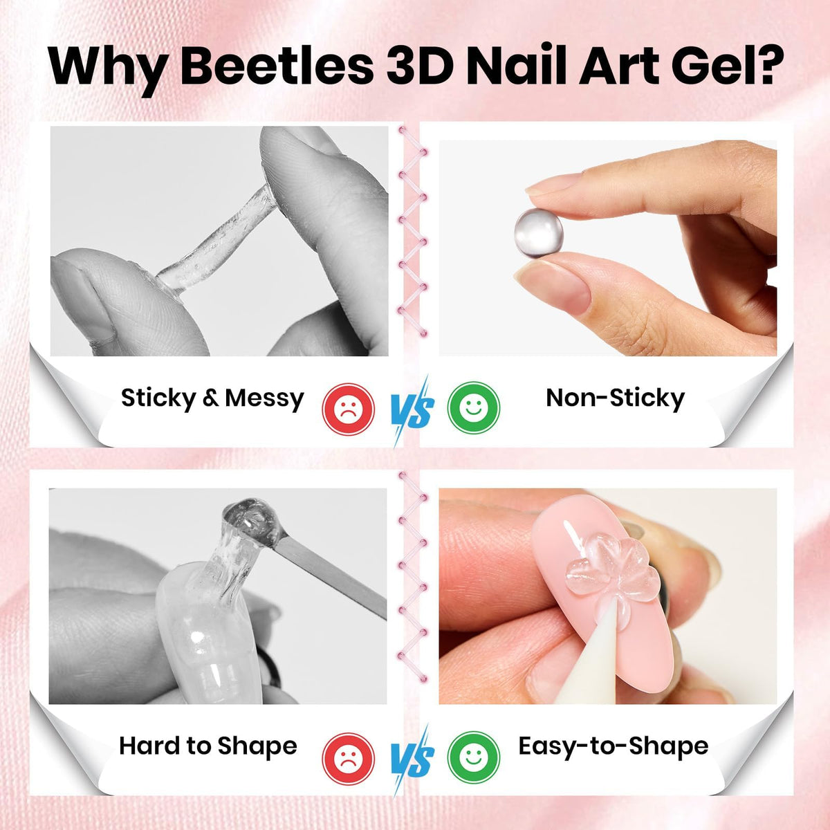 Stiletto dual form included in beetles Gel Nail Art Kit