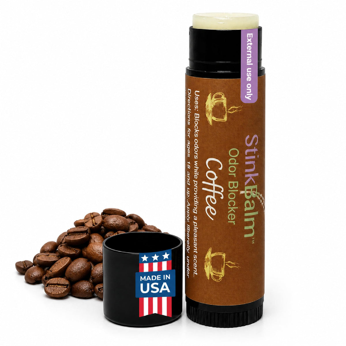 StinkBalm Coffee Under-Nose Odor Masking Balm 23g front view