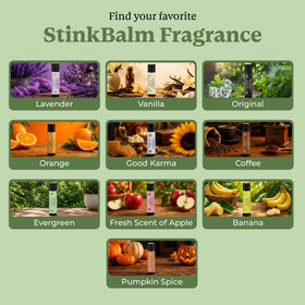 StinkBalm Evergreen Under-Nose Balm open showing applicator