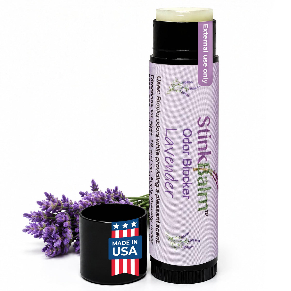 StinkBalm Lavender Under-Nose Balm front view