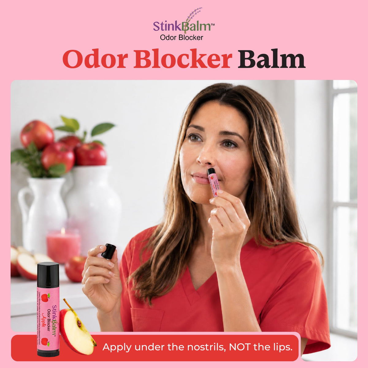 StinkBalm Odor Blocker Apple Scent 9g packaging